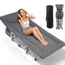Ouwxim Folding Camping Cot-with Cushion and Pillow,Sleeping Cots for Adults
