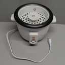 Elite Gourmet Electric Rice Cooker with Steam Tray and Non-Stick Inner Pot Makes Soups, Stews, Grains, Cereals, Keep Warm Feature, 6 Cups Cooked (3 Cups Uncooked), White