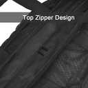 Extra Large Beach Bag Mesh Tote with Zipper and Pockets Ideal for Your Family Cruise/Beach Vacation Essentials (Black)