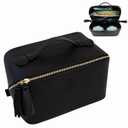 Wearable Breast Pump Bag with Cooler, Pumping Bag for Work, Compatible with Wearable Breast Pumps, Removable Breast Milk Cooler Included, Portable Pump Carrying Case with Room for Accessories (Black Lychee Luxe)