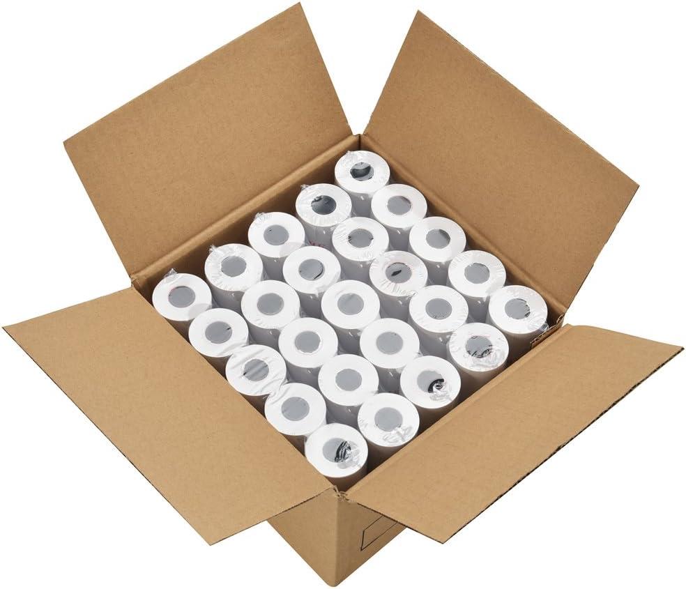 MFLABEL 2-1/4" x 50' Thermal Paper Rolls - 100 Rolls Bulk POS Receipt Papers for Clover, First Data Terminals | Credit Card Paper with HD Printing, Fade-Proof & Jam-Free 