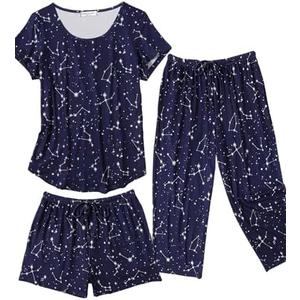 Ekouaer Capri Pajamas for Women Pants Soft Sleepwear 2XL