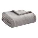 Threshold, Anti-Microbial Grey Solid Polyester Throw Blanket 90'' x 94''
