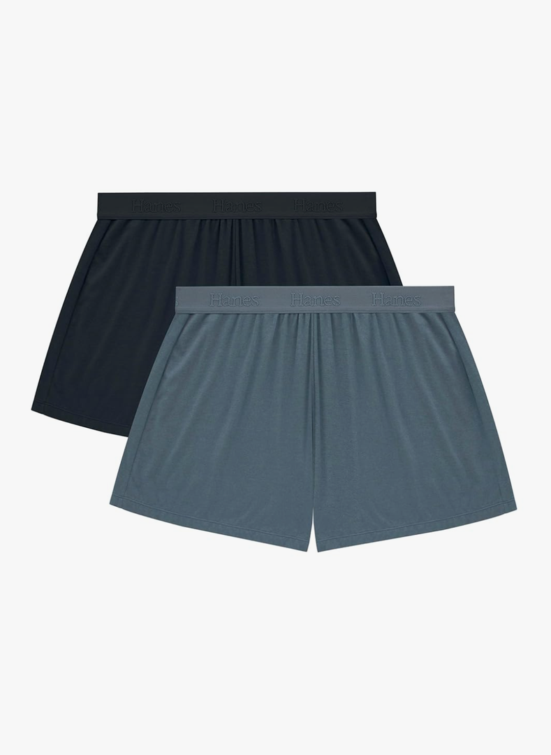 Hanes Women's Originals Sleep, 2-Pack, Comfywear Supersoft Lounge Shorts Pack, 3.25" XL