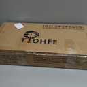 TaoHFE Grey Medicine Cabinet with Mirror, 2 Doors & 3 Open Shelves - Wall Mounted Wooden Storage Cabinet for Bathroom, Laundry or Kitchen