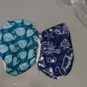 ALVABABY Swim Diapers 2pcs Baby & Toddler Snap One Size Reusable Adjustable Baby Boys' Swim Diapers for Swimming Lessons SW18-21 (Small, 01marine Animal Small)