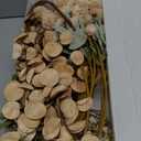 Beige Silk Flower Arrangements Home Decor, Large Floral Centerpieces For Tables, 22 Long Stems Fake Mums + Eucalyptus + Wild Flowers in Bulk, Artificial Flowers Coffee Dining Table, Faux Mums Flowers (Beige Wax+kiku)