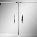 VEVOR BBQ Access Door, 31W x 24H Inch, Double Wall Outdoor Kitchen Door, Stainless Steel, Modern, Silver