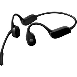Bone Conduction Headphones Bluetooth with Mic, Noise Cancelling Open-Ear Sweatproof Bone Conducting Headsets Microphone Wireless for Work, Sports,Call, Meeting Headphones (Black)