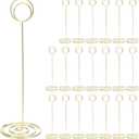 20 Pack 8.86 Inch Tall Table Number Holders Gold, Place Card Holder Gold Table Number Stands Wire Photo Holders Picture Name Menu Clips Memo Notes Cards Stand for Wedding Restaurants Birthday