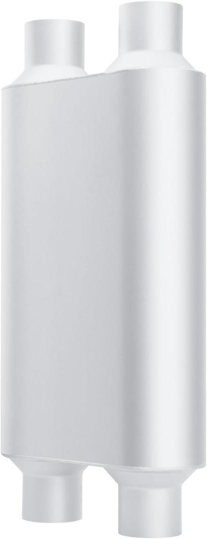 A-KARCK Universal Exhaust Muffler 2.25" Dual Inlet 2.25" Dual Outlet, 23" Overall Length Aluminized Steel Aggressive Sound Race Muffler for Cars, Trucks
