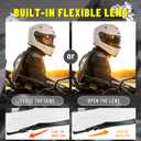LEM Motorcycle Helmets Full Face for Men, Motorcycle Helmet for Adults, DOT Certified, PINLOCK & DVS Dual Vision, Motorcycle Street Bike Helmet, Bluetooth Speaker Pockets (White X-Large) VZN FP09 