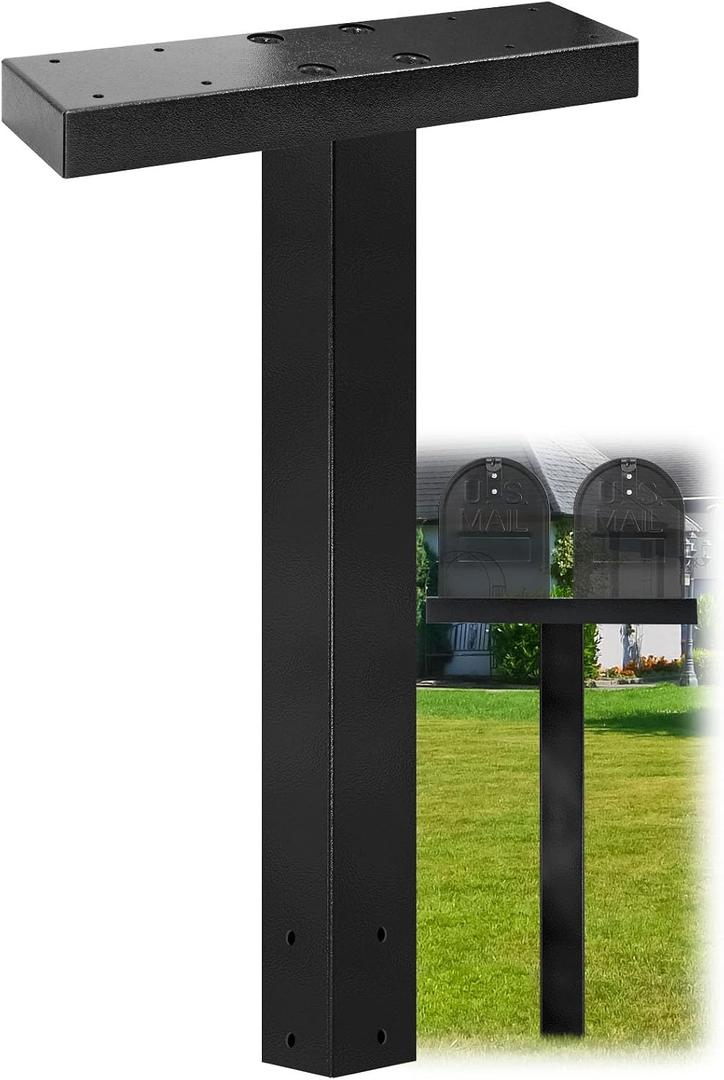 Mailbox Post for Outside,43x4x4 inch In-Ground Mount Mailbox Post