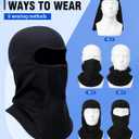 Eurzom 4 Pcs Breathable Thermal Fleece Balaclava Ski Mask for Men Women Winter Full Face Mask Windproof for Skiing Outdoor