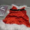 RSLOVE Christmas Costumes for Women  Santa Claus Costume Velvet Dress with Fur Trim Holiday Party Outfits (Small, Red)