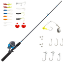 Zebco Zebco Ready Tackle Spincast and Spinning Combo, 2-Piece, Includes Tackle