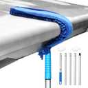 8 x RV Awning Cleaner, Bendable Mop-Head, Hyper-Absorbent Pad, Extendable Pole, Non-Slip Handle, with 2 Magic Erasers for RVs, Campers, Trailers, Trucks