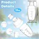 12 Pcs Plastic Cocktail Shaker Drink Mixer with Scales and Strainer Top Clear Shaker Cup with Measurement Plastic Bar Mixing Tool for Tea Coffee Bubble Tea Milk(350 Cc/ 12 oz)