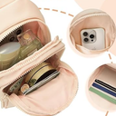 Viverte Small Initial Sling Bag for Girls & Women - Cute Crossbody Fanny Pack Gift (Coral Pink)