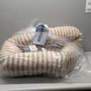 MIXJOY Dog Bed Medium Size Dog, Washable Medium Dogs Bed with Removable Cover, Soft Rectangle Doggy Ded Fluffy Plush Faux Fur Pet Bed with Anti-Slip Bottom, 30"x24"x8", Beige