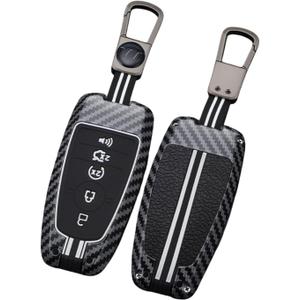 Carbon Fiber Key Fob Cover,Key Cover,Keychain Compatible with Ford F150 F250 F350 F450 F550 Explorer Fusion Escape Edge Expedition