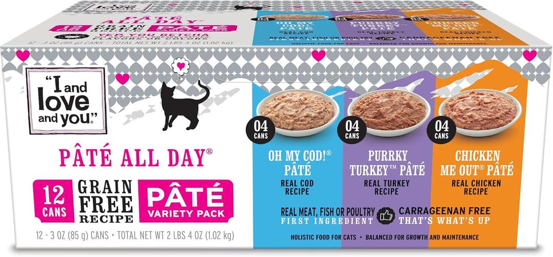 I AND LOVE AND YOU, Cat Food Variety, 3 Ounce, 12 Pack (EXP 03/19/29)