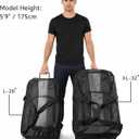 28-inch Rolling Duffle Bag with Wheels and Handle, Black