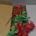 INSUNSIX 6PCS Red Artificial Dahlia Flowers 27.5’’Silk Faux Dahlias Fake Flowers with Stems for Home Wedding Dining Table Party Garden Decoration(Red)