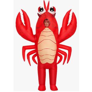Inflatable Lobster Costume Adult, Inflatable Costume For Adult, Blow Up Crawfish Costumes Women/Men for Funny Party, Lobster Dress, Onesie For Mardi Gras/Halloween L