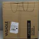 VASAGLE LILEA Collection - Small Round Side End Table, Modern Nightstand with Fabric Basket, Laurel Green and Cream White ULET223C69