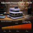 HTVRONT Auto Heat Press 2 - Heat Press Machine for T Shirts with Adjustable Pressure & Higher Heating Height, Heats Up Fast & Evenly Heat Press 15x15 for HTV, Sublimation, Heat Transfer Projects