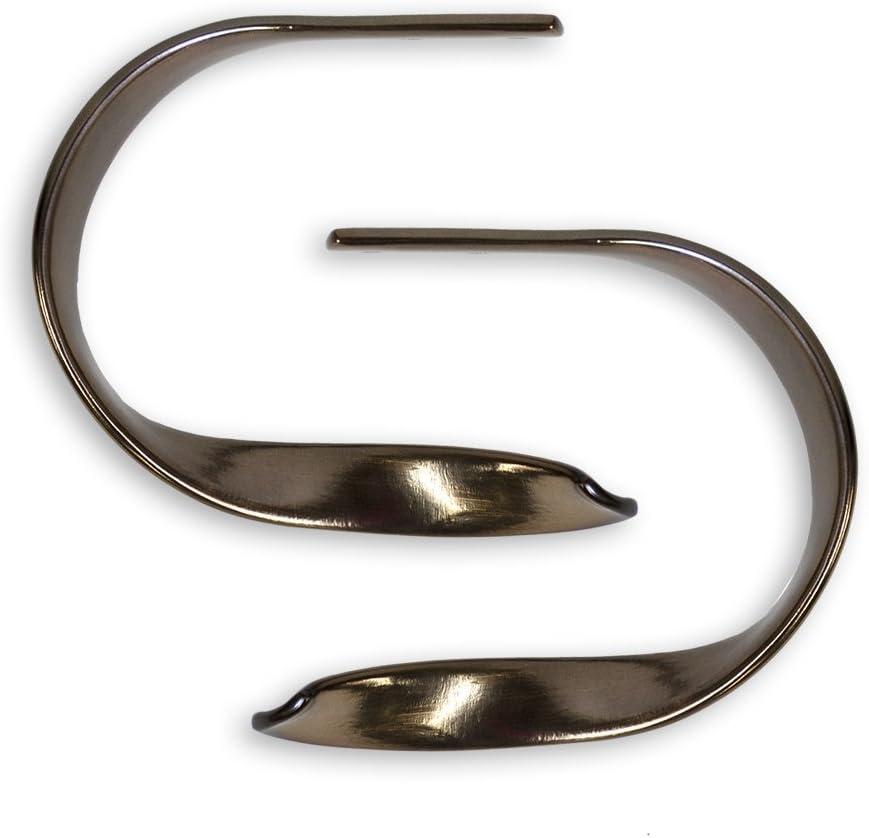 Sashay Metal Curtain Holdback Set of 2– Premium Plated Brushed Oil Rubbed Bronze - Universal Style, Tiebacks, Enhanced Durability, Wall Mounted, Home, Bedroom, Office