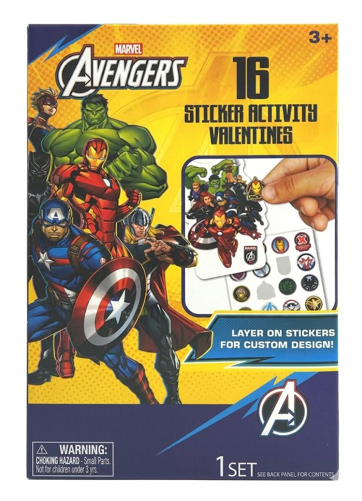 MARVEL Avengers Sticker Activity Valentines
 2 Pack