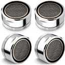 4Pcs Bathroom Faucet Aerator Replacement - 15"/16" 24mm Kitchen Bathroom Sink Attachment High Flow Aerator for Sink Faucet Aerators M24 Male Thread