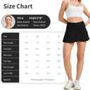Women's High Stretchy Sports Skirts High Waist and Ruffled Hemline Tennis Skirts for Athletic, Workout and Daily Wear (X-Large, Black)