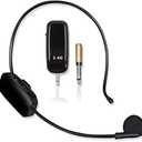 2.4G Microphone Headset, 2 in 1165ft Range,Fitness Microphone Headset for Speakers, Voice Amplifier, PA Speakers, (Not Support Phone/Mac/Laptop)