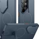 SURITCH for Samsung Galaxy S26 Ultra Phone Case, Magnetic Protective Cover with Camera Cover & Adjustable Metal Kickstand for Galaxy S26 Ultra -Dark Blue