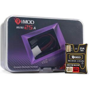 25A Mini Brushed ESC for 1/18 TRX4M Axial SCX24 RC Crawler Upgrade, 2-3s LiPo Micro RC ESC (Black)