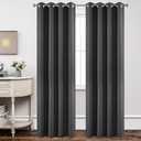 Joydeco Extra Long Curtains, Blackout Curtains 108 Inches Long 2 Panels Set, 108 Inch Curtains, Room Darkening Grommet Darpes for Living Room Bedroom Window (W52 x L108 Inch, Dark Grey)
