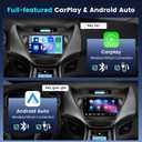 8 Core 4+64GB for Hyundai Elantra 2011 2012 2013 Android 15 Car Stereo Carplay Radio with Wireless Carplay Android Auto, 9'' Touch Screen, GPS/WiFi/32EQ DSP/Bluetooth 5.0/SWC/Mic, Backup Cam