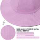 3 x Zando Seersucker Baby Sun Hat Toddler UPF 50+ Adjustable Bucket Hats for Boys Girls Beach Hat Breathable Summer Cap Wide Brim (Purple, S)