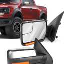 ECCPP Pair Set Replacement fit for Ford for F-150 2007-2014 Chrome Towing Mirror Power Heated Puddle Light Turn Signal Side View