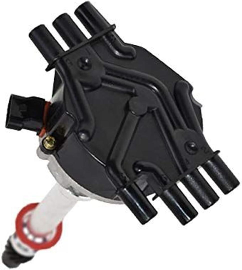 A-Team Performance EFI Distributor - Black, Compatible with Chevy GM 90-Degree V6 4.3L/262 1995-2007 - Vortec Replacement With Magnetic Pickup, CNC Aluminum Housing & Chromoly Gear, External Coil