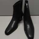 OSSTONE Men Chelsea Ankle Boots Leather Microfiber Chukka Designer Boots with Side Zipper Heel Dress Boots JY016 (9, Black)