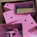 ABUSA Heavy Duty Swing Sets Brackets Including 2 Pink A-Frame Swing Set Brackets and 4 Swing Hangers for Playground Equipment Mounting Parts Hardware Included (P006)