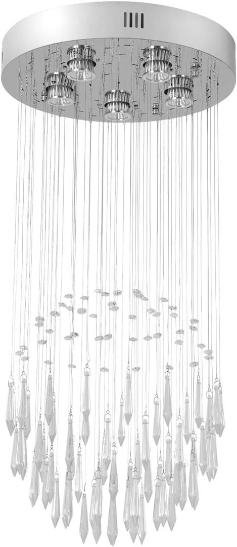 Crystal Led Ring Pendant Lights Modern Chandelier Ceiling Lamps Living Dining Room Decoration Lustre Hanging Fixtures Luminaire,Used in Restaurants