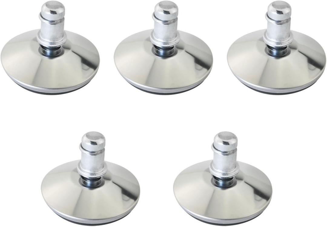 5pcs Replacement Adjustable Feet for Office Chairs Stainless Steel Inserts Universal Swing Feet