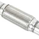 2.25" X 10" /14" Universal Stainless Steel Exhaust Flex Pipe， Double Braid Exhaust Flex Tube For Heavy Duty and Cars