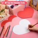 36 Pcs Large Valentines Day Heart Cutouts Paper Hearts Shape Cut-Outs Red Pink White Heart Cutouts Decorations for DIY Valentines Day Craft Love and Peace School Craft Projects,9.84x7.87 Inch
