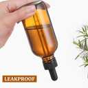 4 oz Dark Amber Glass Dropper Bottles with Measured Dropper, 4 Pack- 120ml Thick Tincture Bottle with Measurement Eye Droppers, Leakproof Essential Oils Bottle for Health, Personal Care & Beauty